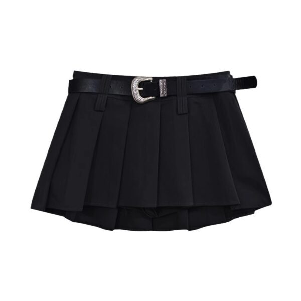 2025 American high-waisted small man skirt summer super short culottes hot girl pleated skirt versatile A-line pure lust – Image 5